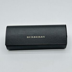 Burberry Black Hard Eyeglass Sunglasses Case Pebbled Faux Leather Designer Luxe